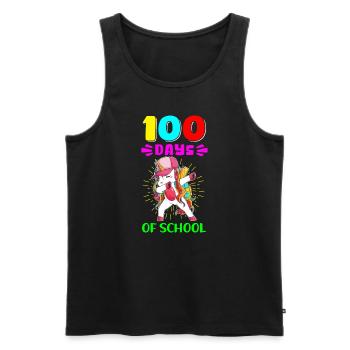 100 School Days School Kids Student Gift - Men's Premium Organic Tank Top - black - Front - Michal (187cm)