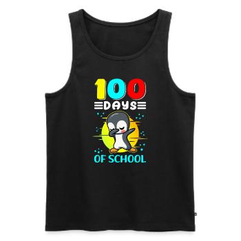 100 School Days Kids School Student Gift - Men's Premium Organic Tank Top - black - Front - Michal (187cm)