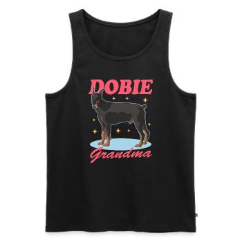 Doberman Dobie Grandma Dog Owner Gift - Men's Premium Organic Tank Top - black - Front - Michal (187cm)