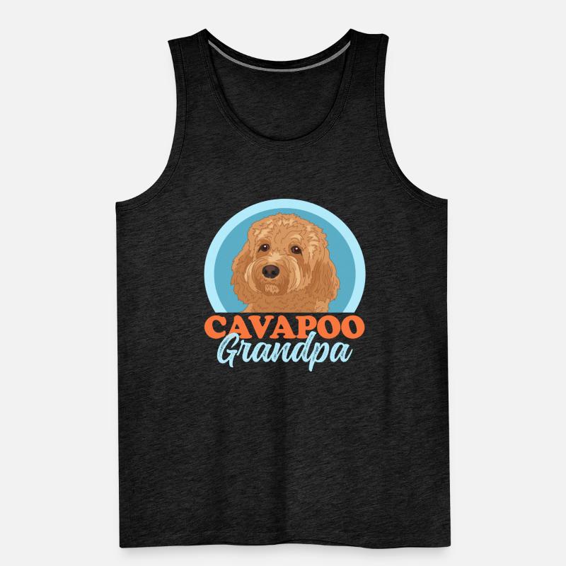Cavapoo Grandpa Dog Owner Cavoodle Gift Men's Premium Organic Tank Top