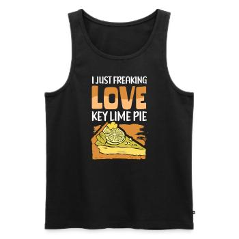 Lime Pie Cake Lemon Cake Gift - Men's Premium Organic Tank Top - black - Front - AI Model Male 178 light (178cm)
