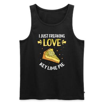 Lime Pie Lemon Cake Cake Gift - Men's Premium Organic Tank Top - black - Front - AI Model Male 178 light (178cm)