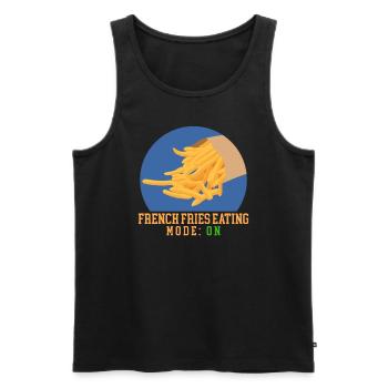 French fries fast food fast food fries gift - Men's Premium Organic Tank Top - black - Front - AI Model Male 178 light (178cm)