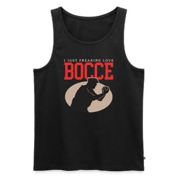 Boccia Bocce Bocciaspieler Boulesport Geschenk - Männer Premium Bio Tank Top - Schwarz - Vorne - AI Model Male 178 light (178cm)
