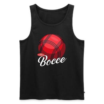 Boccia Bocce | Bocciaspieler Boulesport Geschenk - Männer Premium Bio Tank Top - Schwarz - Vorne - AI Model Male 178 light (178cm)