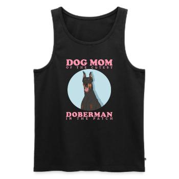Doberman Mom Dog Mom Dog Owner Gift - Men's Premium Organic Tank Top - black - Front - Michal (187cm)
