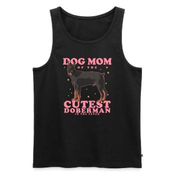 Doberman Mom | Dog Mom Dog Owner Gift - Men's Premium Organic Tank Top - black - Front - Michal (187cm)