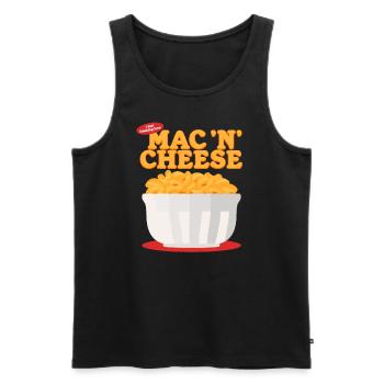 Macaroni and Cheese Mac And Cheese Gift - Men's Premium Organic Tank Top - black - Front - Michal (187cm)