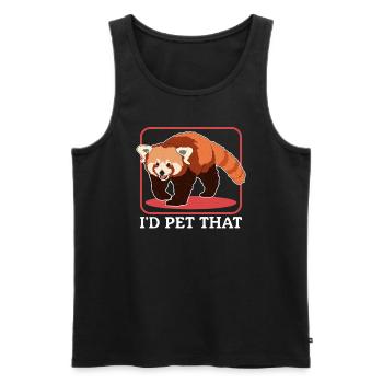 Red Panda Red Panda Red Pandas Gift - Men's Premium Organic Tank Top - black - Front - Michal (187cm)