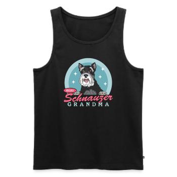 Schnauzer miniature Grand-mère Chien Schnauzer Cadeau - Débardeur bio Premium Homme - noir - Devant - Michal (187cm)