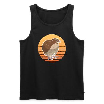 Quails quail breeder quail keeping gift - Men's Premium Organic Tank Top - black - Front - AI Model Male 178 light (178cm)