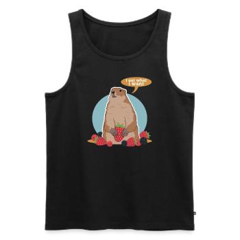 Murmeltiere Munggen Mankai Groundhog Geschenk - Männer Premium Bio Tank Top - Schwarz - Vorne - AI Model Male 178 light (178cm)