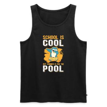 Sommerferien Ferien Schüler Schule Geschenk - Männer Premium Bio Tank Top - Schwarz - Vorne - Michal (187cm)