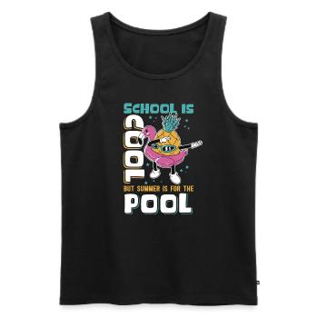 Summer Holidays School Student Holiday Gift - Men's Premium Organic Tank Top - black - Front - AI Model Male 178 light (178cm)