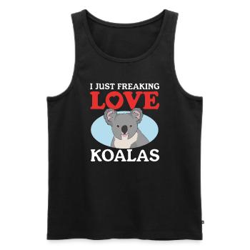 Koala Koalas Koala Bears Koala Bear Gift - Men's Premium Organic Tank Top - black - Front - AI Model Male 178 light (178cm)