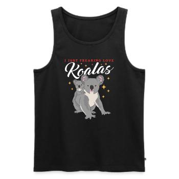 Koala Koalas Koala Bear Koala Bears Gift - Men's Premium Organic Tank Top - black - Front - AI Model Male 178 light (178cm)