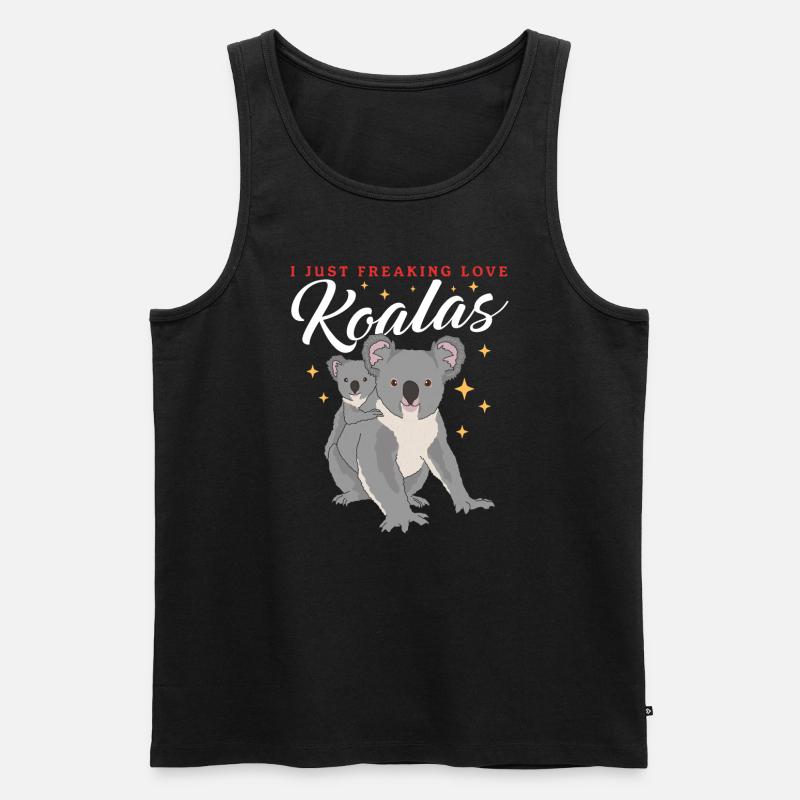 Koala Koalas Koalabär Koalabären Geschenk - Männer Premium Bio Tank Top - Schwarz
