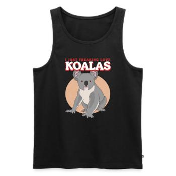 Koala Koala Bear Koala Bear Koala Bear Gift - Men's Premium Organic Tank Top - black - Front - AI Model Male 178 light (178cm)