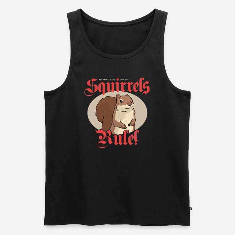 Süßes Eichhörnchen Grauhörnchen Hörnchen Geschenk - Männer Premium Bio Tank Top - Schwarz