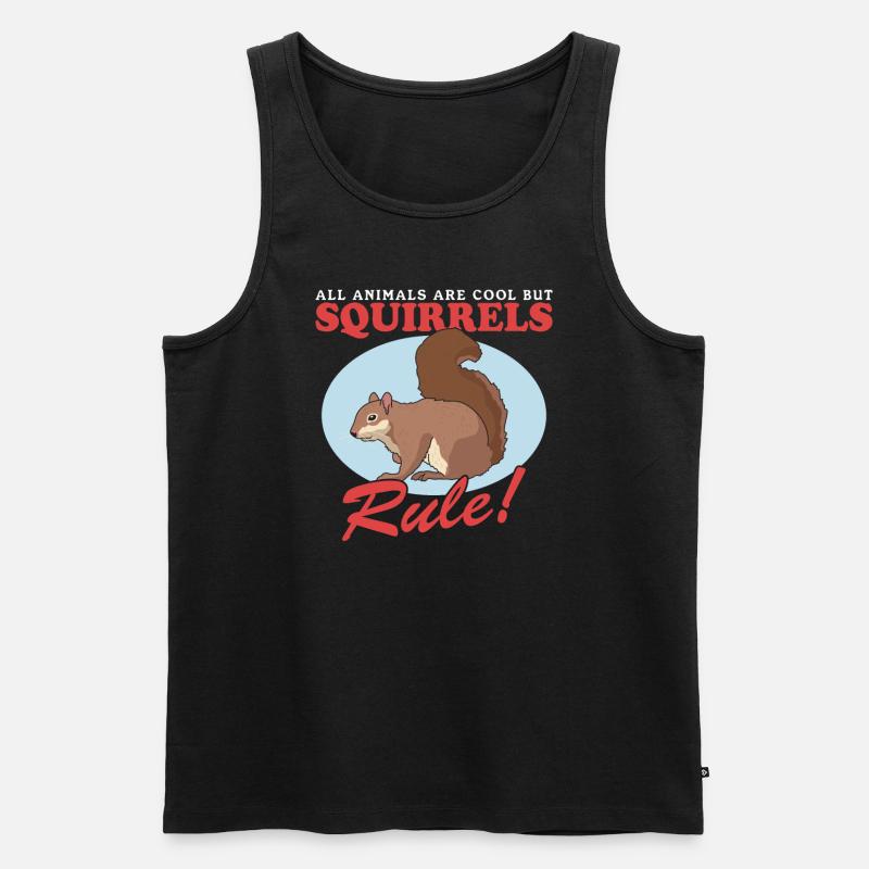 Süßes Eichhörnchen Hörnchen Grauhörnchen Geschenk - Männer Premium Bio Tank Top - Schwarz