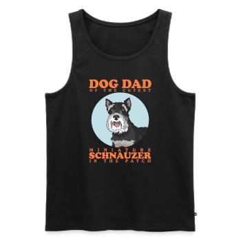 Zwergschnauzer Dad Schnauzer Hund Geschenk - Männer Premium Bio Tank Top - Schwarz - Vorne - AI Model Male 178 light (178cm)