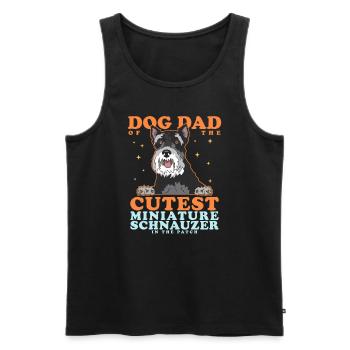 Zwergschnauzer Dad | Schnauzer Hunde Geschenk - Männer Premium Bio Tank Top - Schwarz - Vorne - AI Model Male 178 light (178cm)