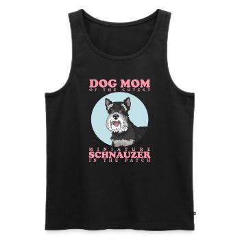 Schnauzer miniature Maman Schnauzer Chien Cadeau - Débardeur bio Premium Homme - noir - Devant - Michal (187cm)