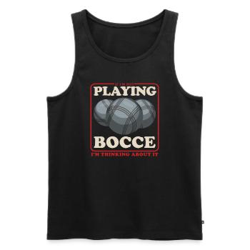 Boccia Bocce Boulesport Bocciaspieler Geschenk - Männer Premium Bio Tank Top - Schwarz - Vorne - AI Model Male 178 light (178cm)
