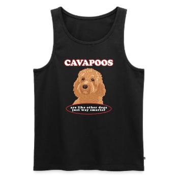 Cavapoo Dog Cavoodle Dog Owner Cadeau - Débardeur bio Premium Homme - noir - Devant - AI Model Male 178 light (178cm)