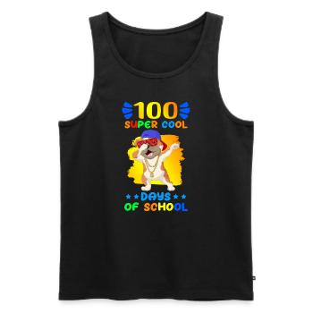 100 School Days School Students Children Gift - Men's Premium Organic Tank Top - black - Front - Michal (187cm)