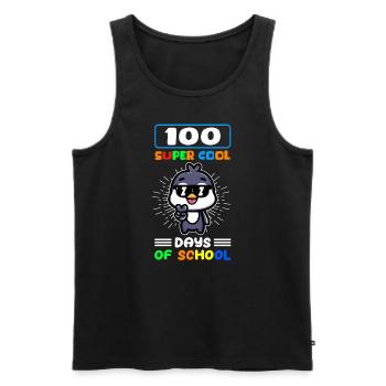 100 School Days School Kids Student Gift - Men's Premium Organic Tank Top - black - Front - Michal (187cm)