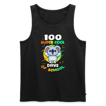 100 School Days Kids School Student Gift - Men's Premium Organic Tank Top - black - Front - Michal (187cm)