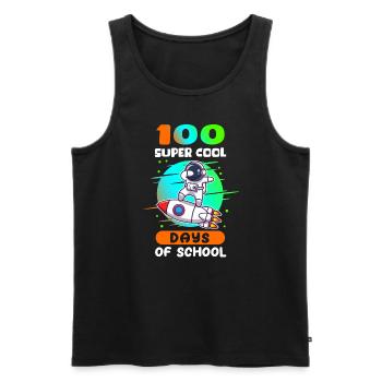 100 School Days School School Kids Gift - Men's Premium Organic Tank Top - black - Front - Michal (187cm)