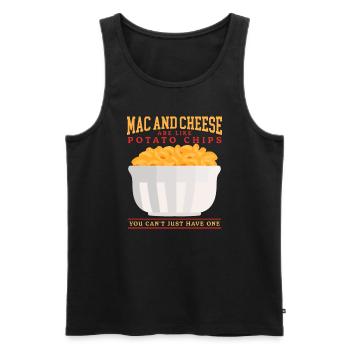 Macaroni and Cheese Mac And Cheese Gift - Men's Premium Organic Tank Top - black - Front - Michal (187cm)