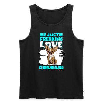 Chihuahua Hunde Hundebesitzer Chihuahuas Geschenk - Männer Premium Bio Tank Top - Schwarz - Vorne - Michal (187cm)