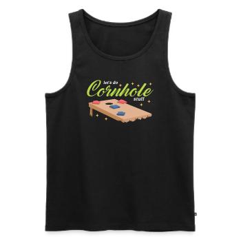 Cornhole Player Bean Bag Blind Hole Gift - Débardeur bio Premium Homme - noir - Devant - Michal (187cm)