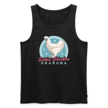 Silk Chicken Grandma Silkie Silk Chickens Chicken Gift - Men's Premium Organic Tank Top - black - Front - AI Model Male 178 light (178cm)
