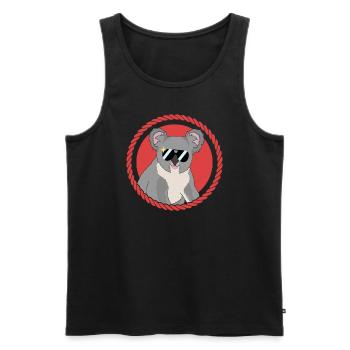 Koala Koalas Koala Bear Koala Bears Cadeau - Débardeur bio Premium Homme - noir - Devant - Michal (187cm)