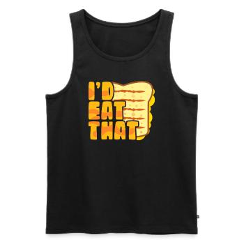 Grilled Cheese Cheese Lover Grilled Cheese Gift - Men's Premium Organic Tank Top - black - Front - Michal (187cm)