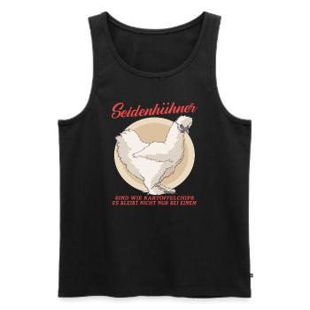 Seidenhuhn Silkie Hühner Seidenhühner Geschenk - Männer Premium Bio Tank Top - Schwarz - Vorne - Michal (187cm)