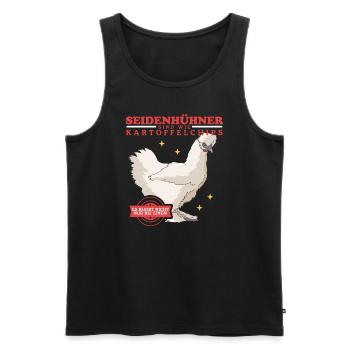 Seidenhuhn Silkie Hühner | Seidenhühner Geschenk - Männer Premium Bio Tank Top - Schwarz - Vorne - Michal (187cm)
