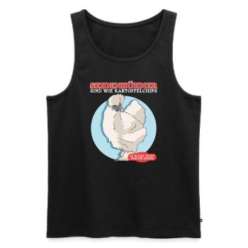 Seidenhuhn | Silkie Hühner Seidenhühner Geschenk - Männer Premium Bio Tank Top - Schwarz - Vorne - Michal (187cm)