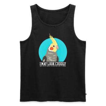 Parakeets | Bird Bird Owner Gift - Men's Premium Organic Tank Top - black - Front - AI Model Male 178 light (178cm)