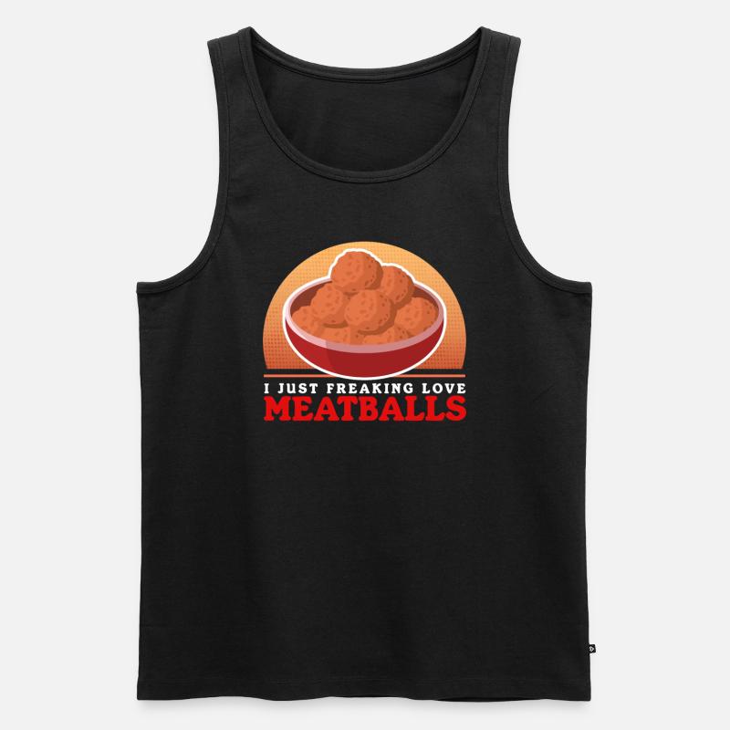 Frikadellen Bulette Bratklops Buletten Geschenk - Männer Premium Bio Tank Top - Schwarz