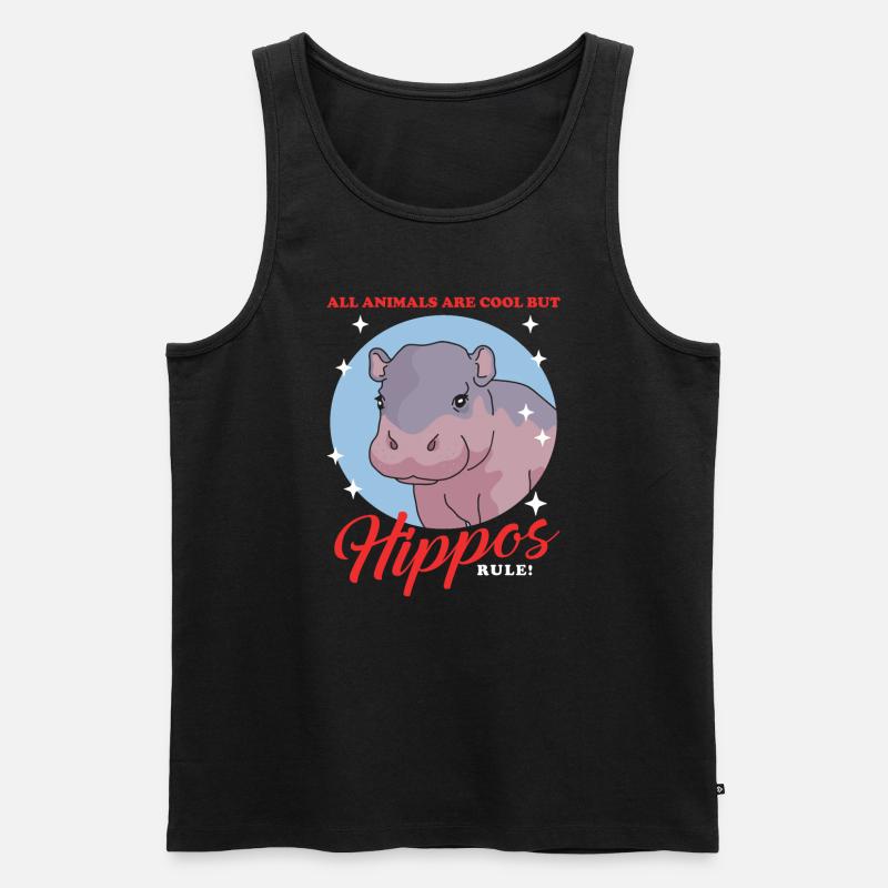 Nilpferd Baby Flusspferd Nilpferde Geschenk - Männer Premium Bio Tank Top - Schwarz