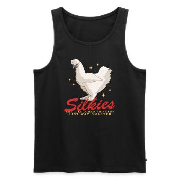 Silk Chicken Silk Chickens Silkie Chickens Gift - Men's Premium Organic Tank Top - black - Front - AI Model Male 178 light (178cm)