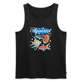 Aquarium Aquaristics Aquariist Ornemental Fish Gift - Débardeur bio Premium Homme - noir - Devant - Michal (187cm)