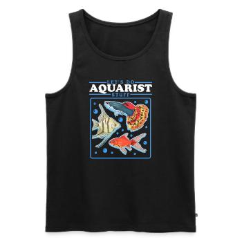 Aquarium Aquariist Aquaristics Ornemental Fish Gift - Débardeur bio Premium Homme - noir - Devant - Michal (187cm)