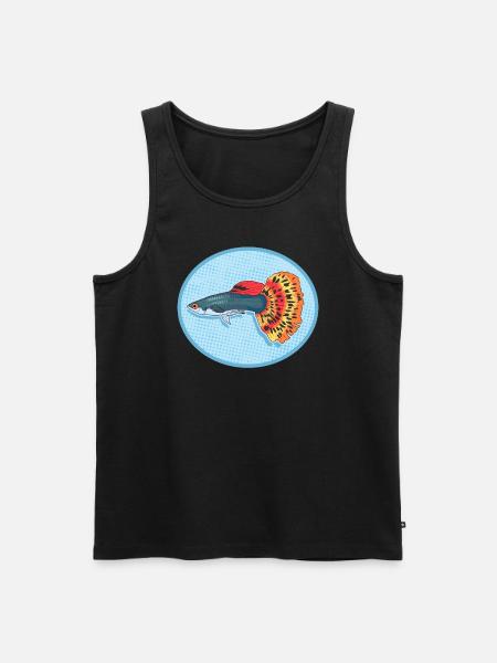 Aquarium Guppies Aquarist Aquaristics Gift - Men's Premium Organic Tank Top - black