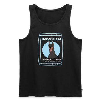 Doberman Dogs | Dog Owner Gift - Men's Premium Organic Tank Top - black - Front - Michal (187cm)